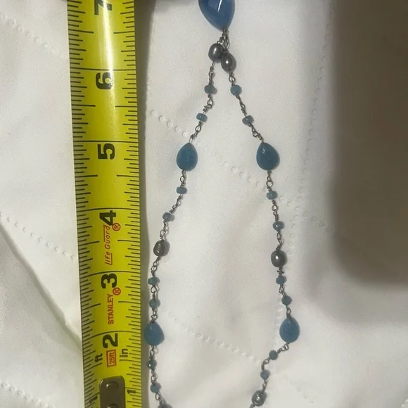 Chic Multicolor Beaded Necklace with Pink Pendant - Picture 5 of 5